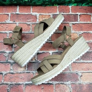 Tan Wedge Sandals